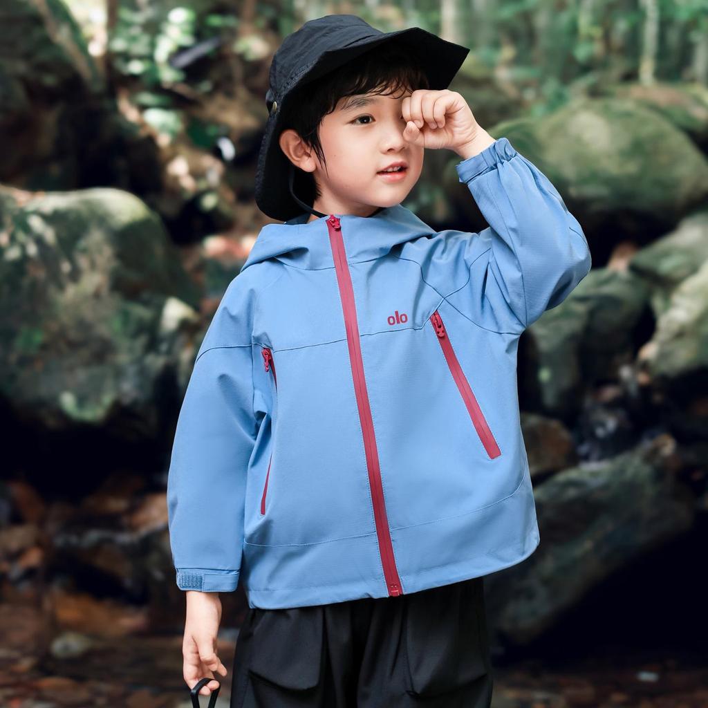 Boys' 3-in-1 Windbreaker Jacket - 2025 Spring/Autumn Kids' Waterproof Outdoor Coat