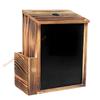 Handmade Wooden Voting Box Featuring Removable Board And 50 Response Papers 85AD