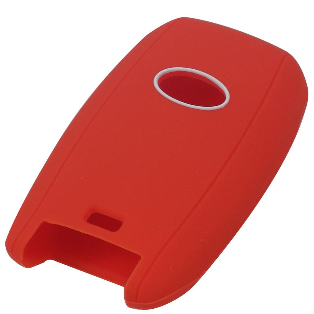 

jingyuqin Заменить 4B Силиконовый чехол для автомобильного ключа для KIA Cerato Forte Sorento Sedona 2014 2015 2016 Optima Sportage Smart Key красный