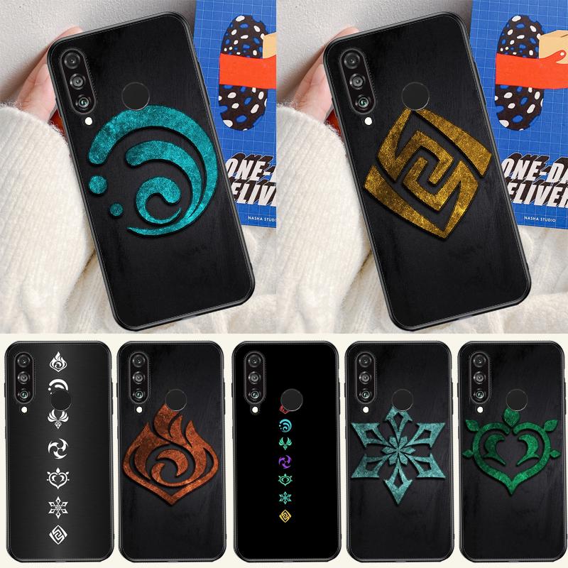 Genshin Impact Elements For Huawei P20 P30 P40 Lite P60 Pro Nova 12i 11i 8i 12s 9 10 SE Y90 Y60 Y70 Y72 Y61 Y91 Case