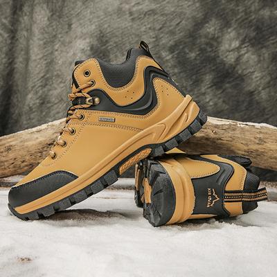 Autumn Winter New Men 'S Boots Plus Snow Boots Non -Slip Warm Winter Boots For Hiking Shoes With Fur Men Comfortable Outdoor Shoes