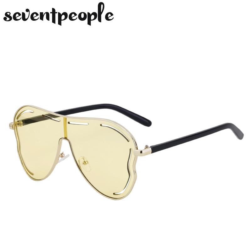 Oversized Square Shield Sunglasses Women Big Frame  Luxury Brand Butterfly One-Piece Sun Glasses For Ladies Eyewear UV400