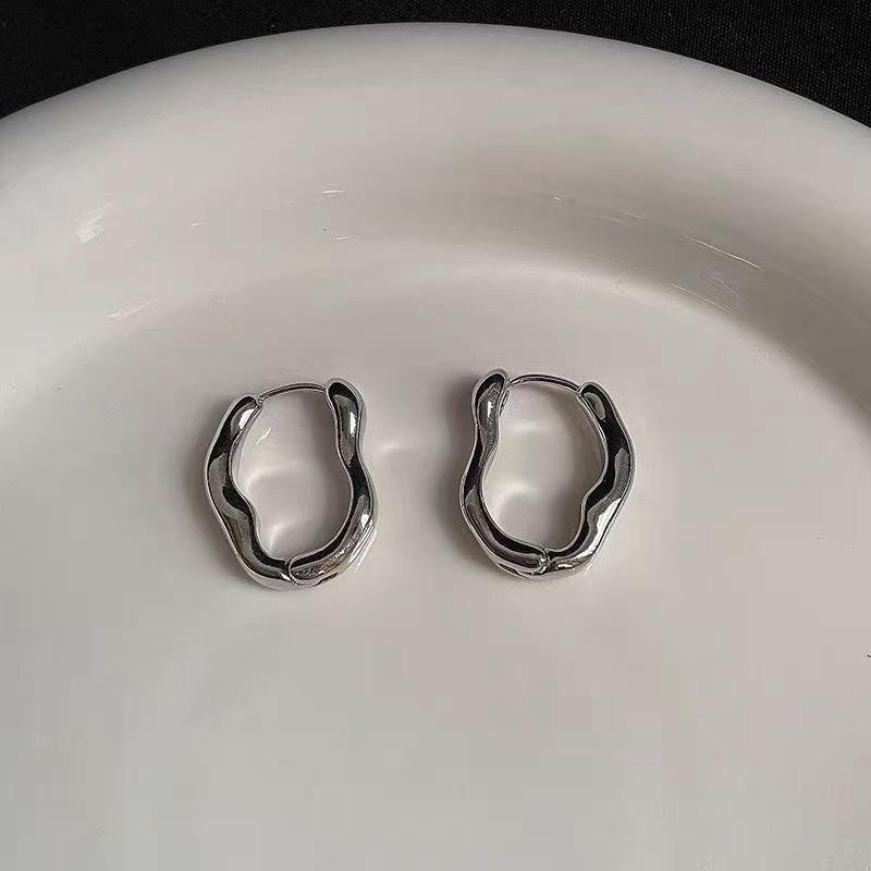 Versatile Temperament, Geometric U-shaped Personalized Earrings One Size серебряный