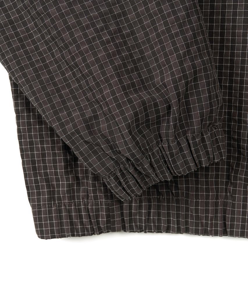 Excontainer Square Check Wind Hood Jacket (Deep Brown)