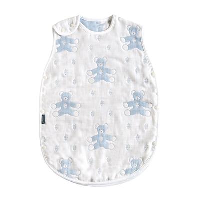 10mois SOULEIADO Fluffy Gauze Baby Mon 58cm För Nyfödda till 3 År Produktnummer 4344 - (6-lagers gasväv) Sovplagg, 100% Bomull, Nunus, Blå, Längd,
