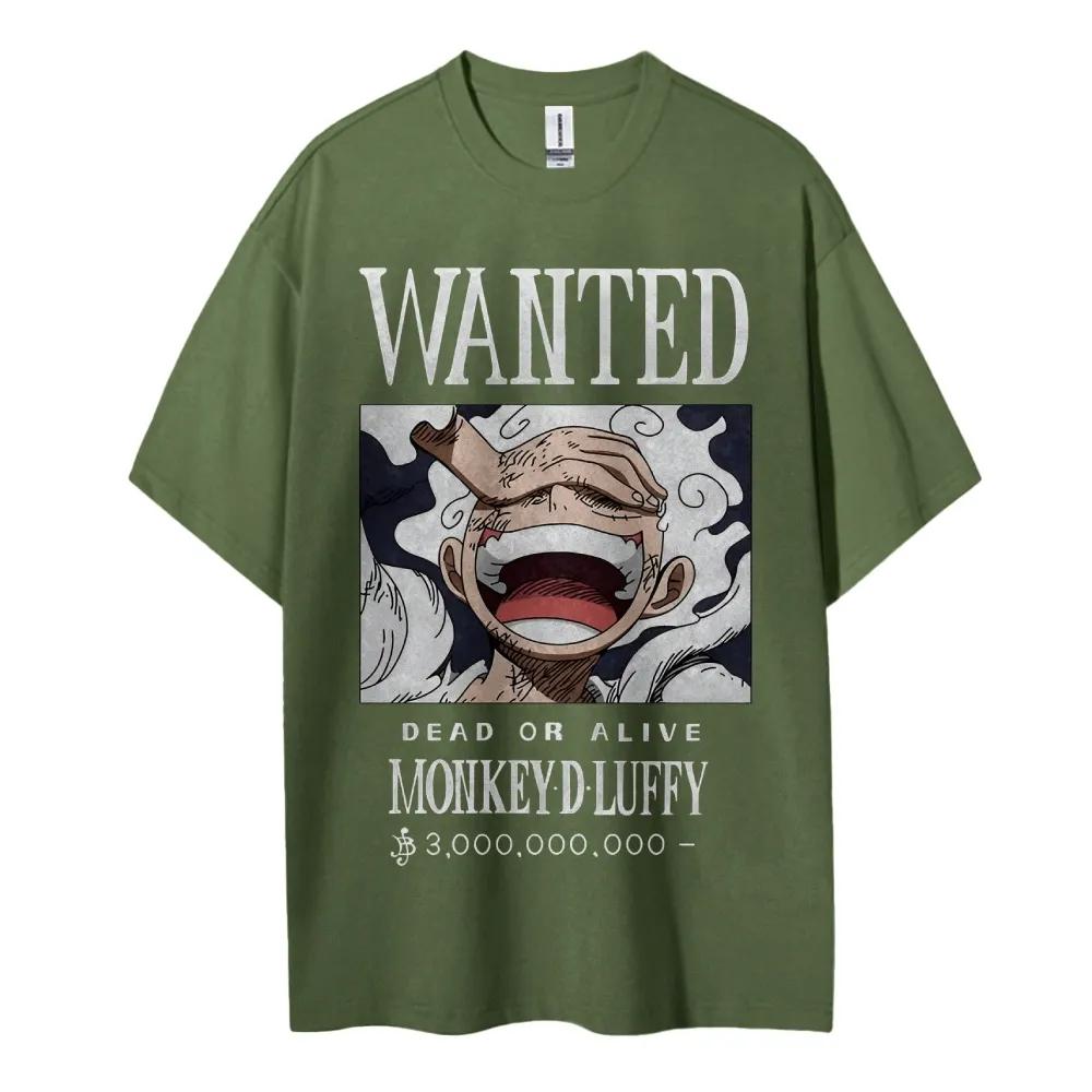 ONE PIECE  Animation Derivatives Mens Oversized Tshirt Character Print Funny Graphic Summer 2025 Casual Streetwear Clothing