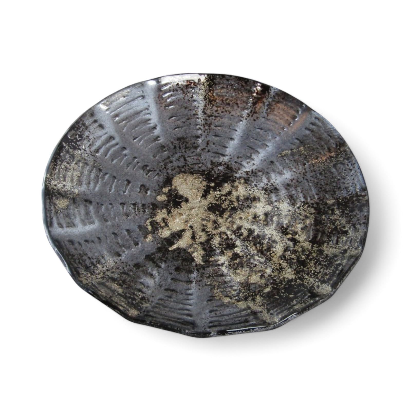 

Serving Glass Black and Sairan J-kitchens Plate, Plate, Round, Small, Gold, 15cm, чёрный