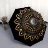 1pc Golden Mandala Pattern Umbrella with Plastic Handle,Suitable for All Seasons Home Travel Outdoor UmbrellaDD1408