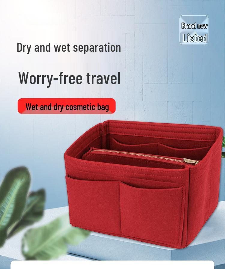 Women's Cross-Body Felt Makeup & Storage Bag