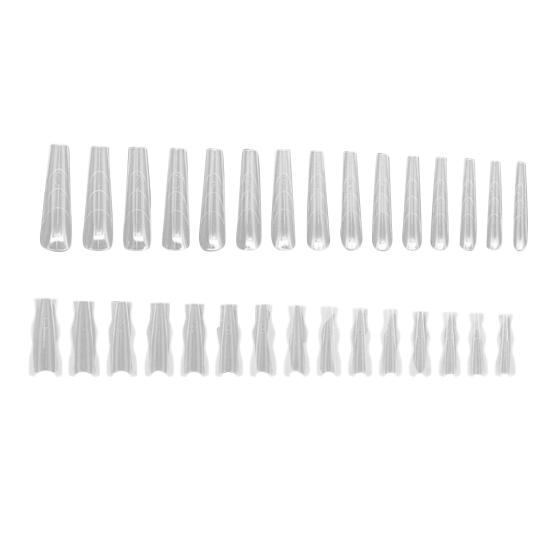 180 ks Sandwichové formičky na nehty Opakovaně použitelné Rychlé prodlužování nehtů Průhledná Dlouhá forma na nehty Dámské Domácí Salon Manikúra Umělecké nástroje