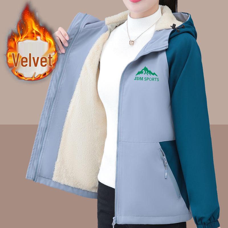 

Женская зимняя ветровка с флисовой подкладкой 2024: Толстая куртка с хлопковой подкладкой XL светло-синий