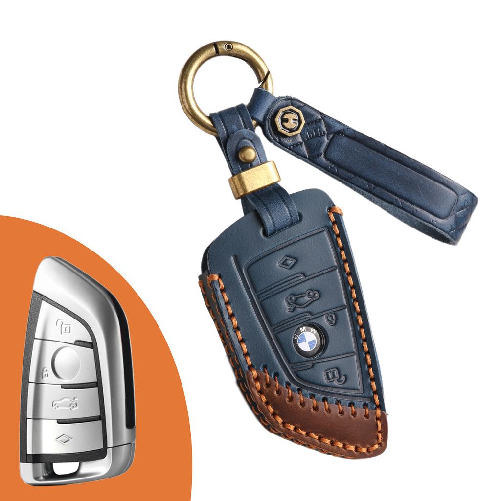 The New Model Is Suitable for BMW Key Bag X1 Handmade 525li Blade 5 Series 7 Series X3 Car Key Bag.
