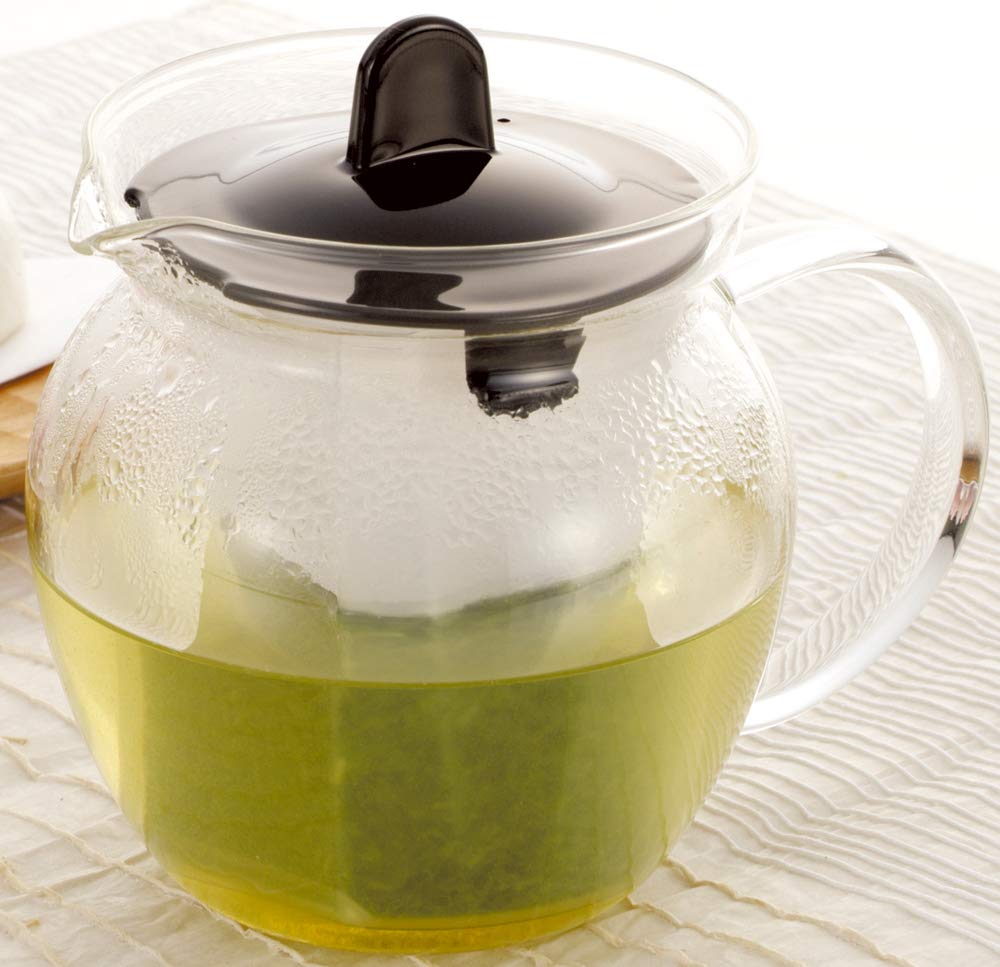 Iwaki Glass Teapot Microwave Pot Tea Pot Teapot Black 480ml Heat-resistant K853T-BK