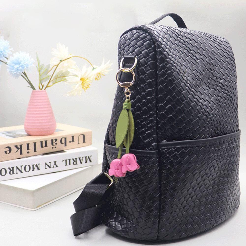 Car Decoration Tulip Flower Keychain Leather Keychain Pendant High Quality Bag Ornament  Gift Toys