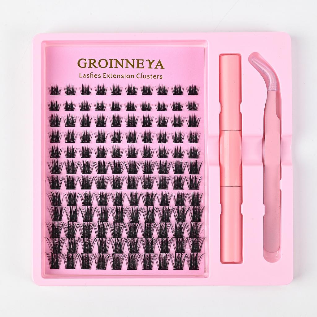 Natural Soft Segmented DIY Cluster Lashes - Large Volume Set, Synthetic Fiber for Effortless Individual Application