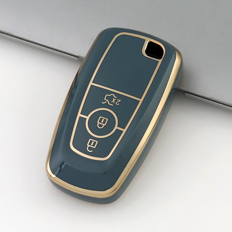 3 Buttons Car Key Case For Ford Edge Fusion Mustang Explorer F150 F250 F350 Ecosport Key Cover Protector Holder Shell Accessory