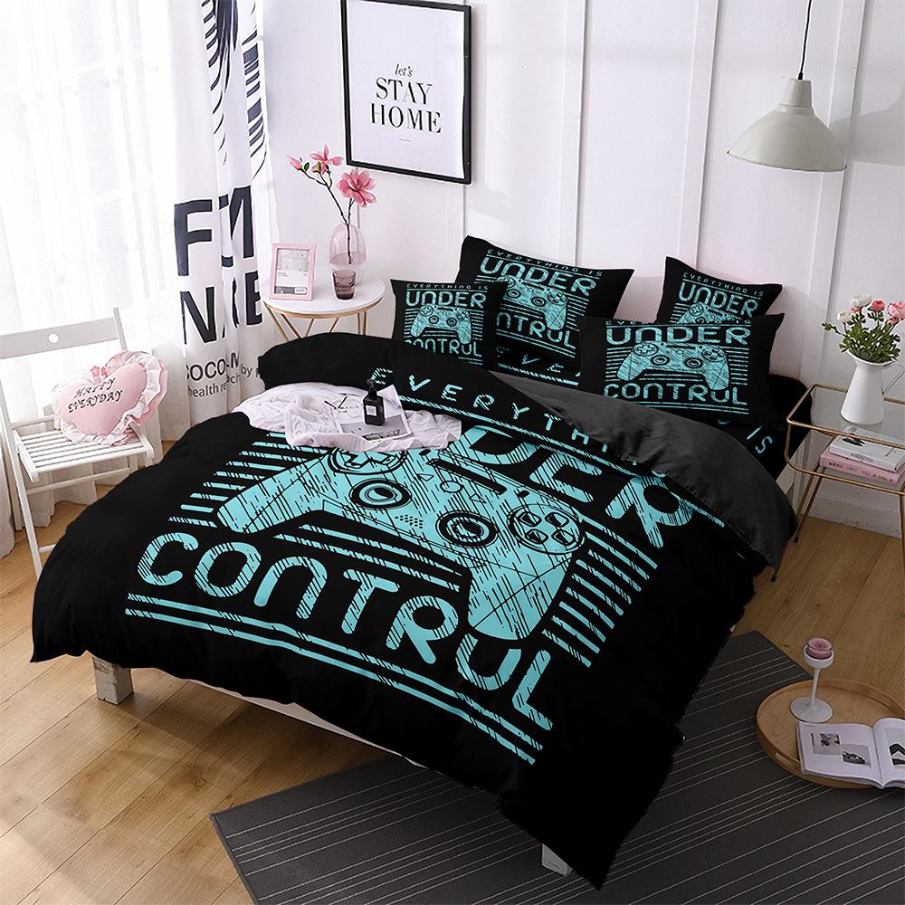 Gamepad Three-Piece Mobile Game Elements 3D Digital Printing Quilt Cover Bedding Four-Piece Set