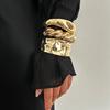 Design Sense Metal Folded Bracelet Bracelet Exaggerated Thread Twist Line Circle Bracelet Female