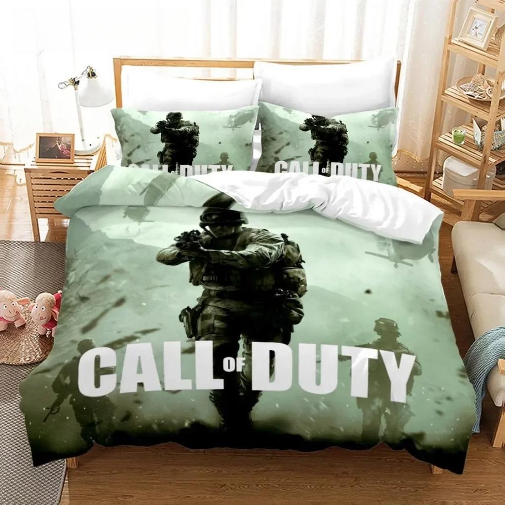 Game Call Of Duty Warzone Bedding Set Duvet Cover Bed Set Quilt Cover Twin Single Queen King Size Boys Adult Home Textile