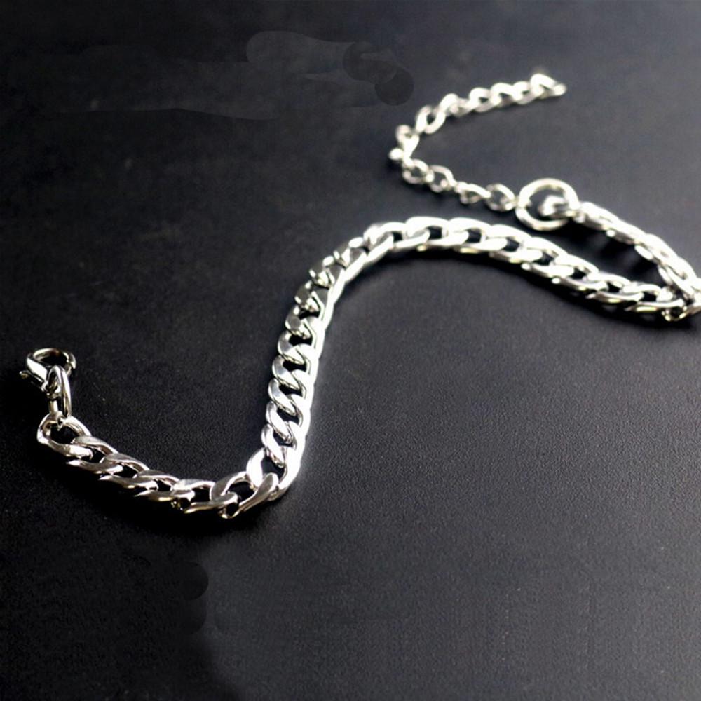 Stainless Steel  Men Women Flat Bracelet Titanium Steel Hand Jewelry Gift