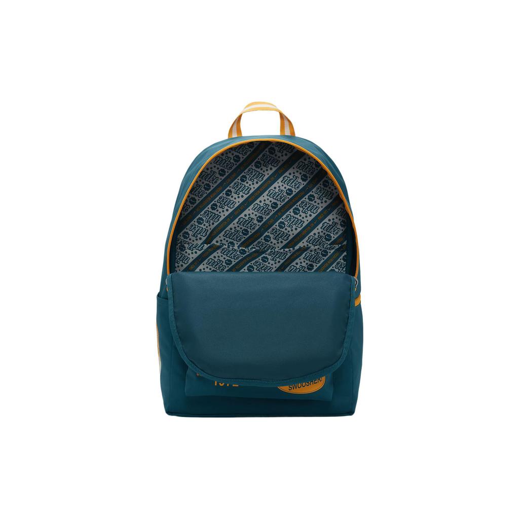New Nike Fabric Backpack Regular Unisex Crystal Cave Water Duck Cyan/Sundial Yellow FB2841-381