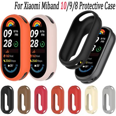 Soft Silicone Case For Xiaomi Mi Band 10/9/8 Hollow Protective ShockProof Bumper Shell For Mi Band 8/9/10 Protector Accessories