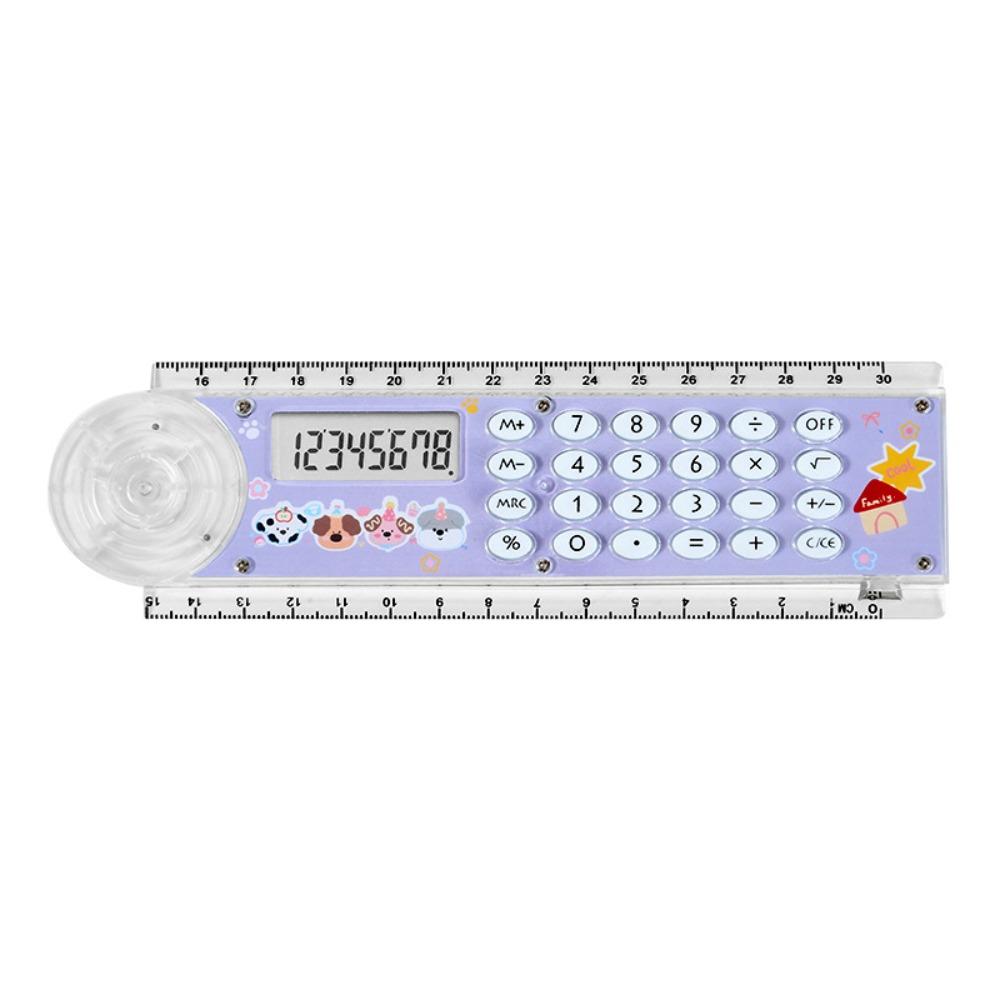 30 Cm Measurement Cartoon Cutter Measurer 8 Digit Calculation Clear Scientific Calculator Multi-function Ruler