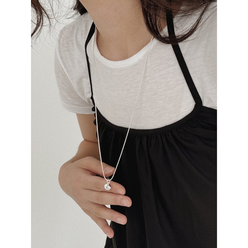 Round Bean Long Necklace