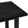 NOAIN Dining Table 160 cm Solid Pine Wood Black Rectangular
