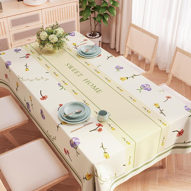 New Year'S Fresh Tablecloth Leave-In Waterproof And Oil-Proof Pvc Dining Table Tablecloth Tablecloth Cover Cloth Coffee Table Tablecloth
