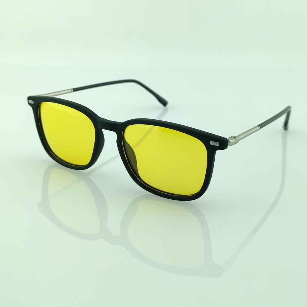 TR Polarized Night Vision Retro Square Sunglasses for Small Faces, High-End Korean Style with UV Protection
