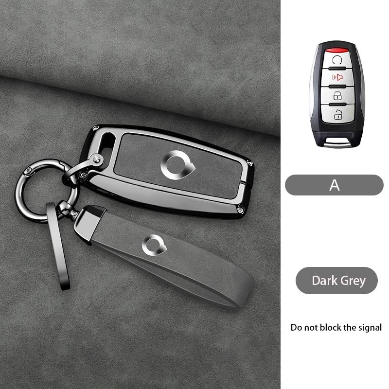 Zinc Alloy Genuine Leather Auto Smart Key Fob Cover Case Fit For Great Wall Cannon Series Power H6 Series Cannon Series P Series M4 Hover Series