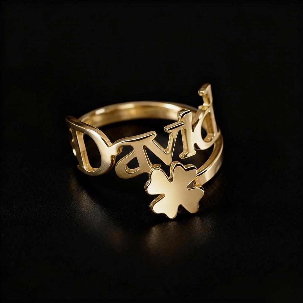 Atoztide Custom Name Ring Unique Personalized Charm Fashion Stainless Steel Letter Gold Color For Women Girlfriend Jewelry Gift