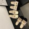 French flat-bottomed small fragrant bag head half slippers women's shoes wear new summer evening breeze Mary Jane single shoes