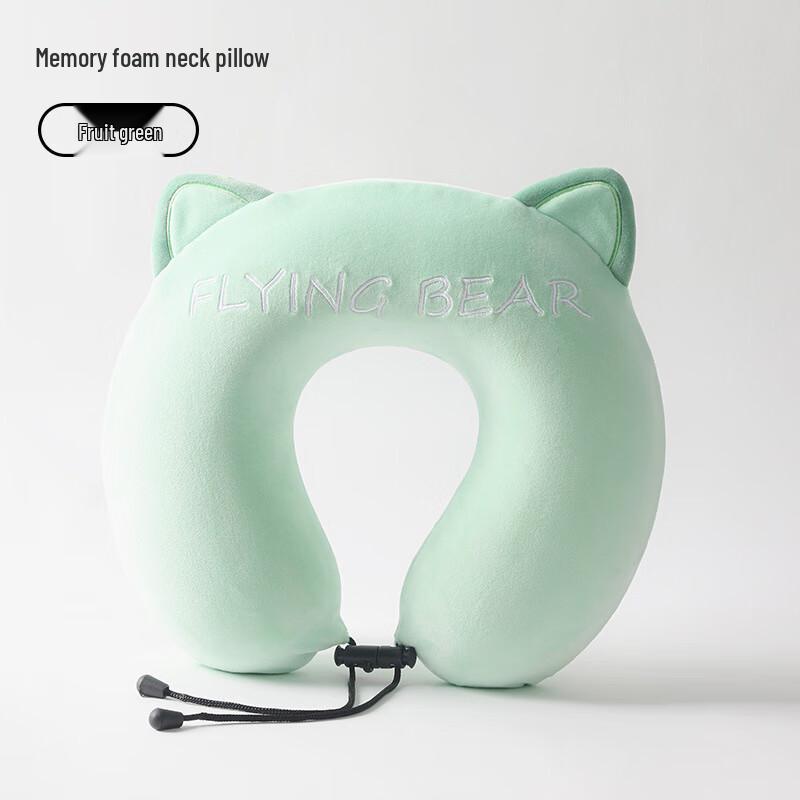 Cartoon Cat Ear Memory Foam Travel Neck Pillow