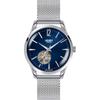 HENRY LONDON HERITAGE SIGNATURE Unisex Watch HL39-AS-0457-SS Automatic Watch with Mineral Glass, Blue Dial, and Stainless Steel [Parallel Import]