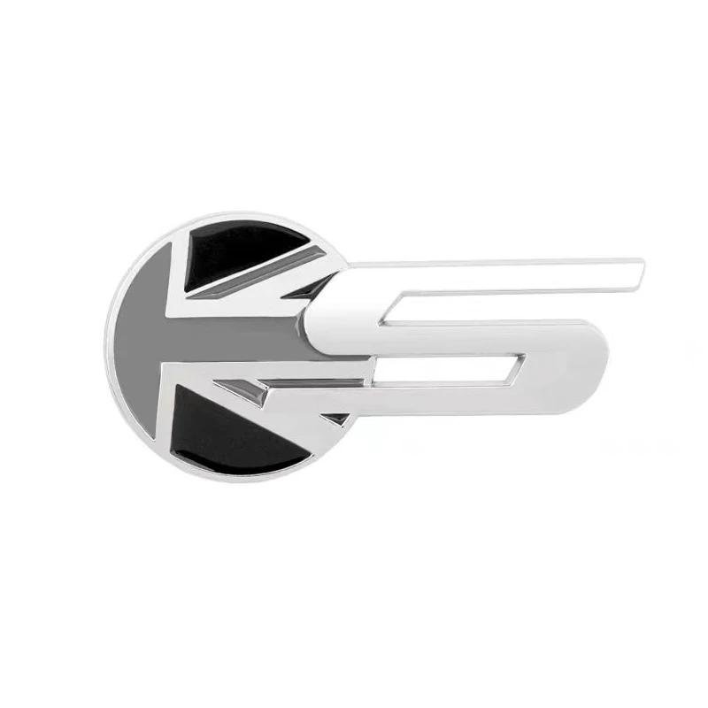 3D Metal S R Logo Car Sticker Front Grille Emblem Side Fender Rear Badge Decals Trunk Emblem for X-TYPE F-TYPE XE XF XJ XJR XFR Accessories