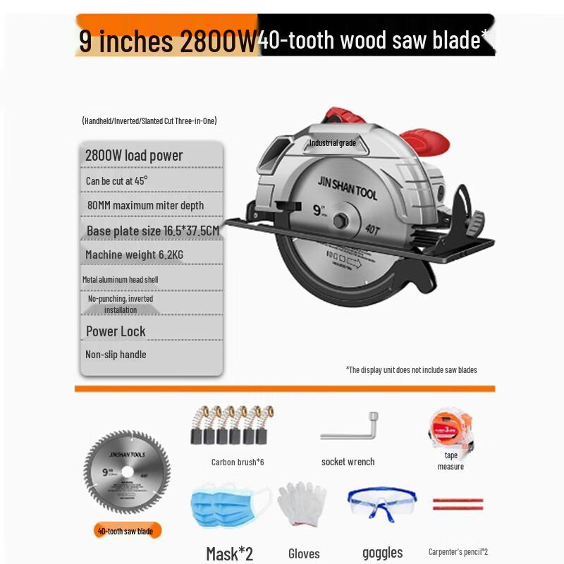 

Handheld Electric Circular Saw CN plug (adapter included)