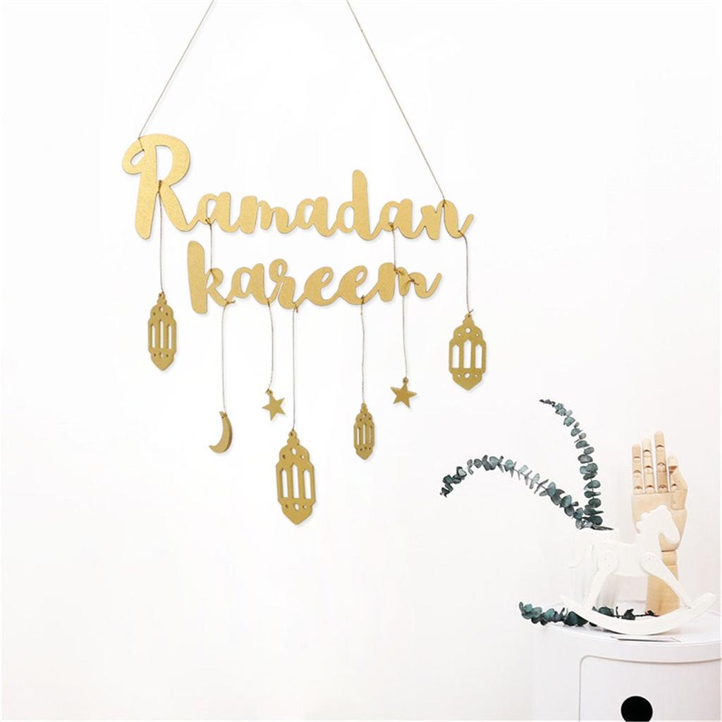 RAMADAN KAREEM Decorazione Murale Lettera Auspicale del Ramadan Decorazioni con Stelle e Luna