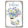 Welcome Metal Tin Signs Plaque Wall Decoration Vintage Art Posters Iron Painting for Man Cave Home Cafe Garden Garage Club Bar