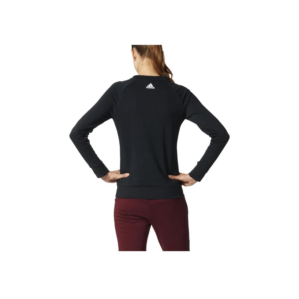 Adidas Essentials Logo Comfortable Soft Quick-Dry Crewneck Sweatshirt Women Sweatshirt Black S97079