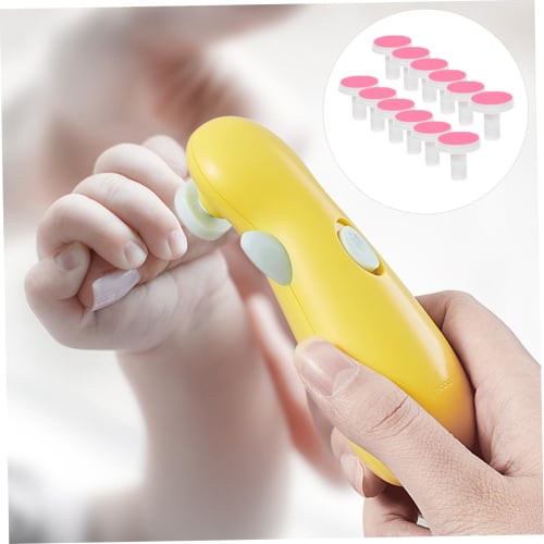 VALICLUD 12 Replacement Nail File Pads for Electric Nail Files, Newborn Baby Nail Clipping Tool, Small Nail Polisher, for Fingernail and Toenail Care