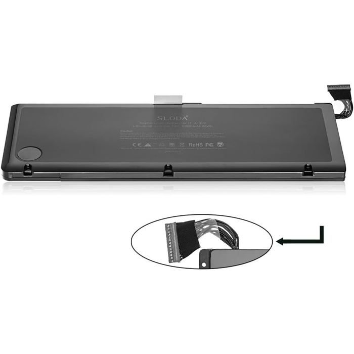Batterie de Remplacement - SLODA - A1297 - Li-Polymer 10800mAh - 7.4V - Compatible MacBook Pro 17"