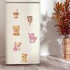 6Pcs Acrylic Flower Dogs Fridge Stickers Diamond Art Magnets Decals Diamond Painting Refrigerator Magnet for Adults Beginners