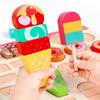 Wooden DIY Desserts Toy Montessori Simulated Kitchen Pretend Play Toy Fruit Skewer Ice Cream Birthday Party Gift For Toddler