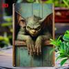 Gothic Gargoyle Metal Wall Art Metallic Decor for Living Room