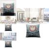 Only Pillowcases Minimalist Cartoon Owl Throw Pillow With Removable Linen Cover For Home Decor