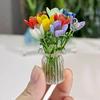 Glazed Handmade Small Flower Glass Simulation Bouquet Home Decoration Ornament