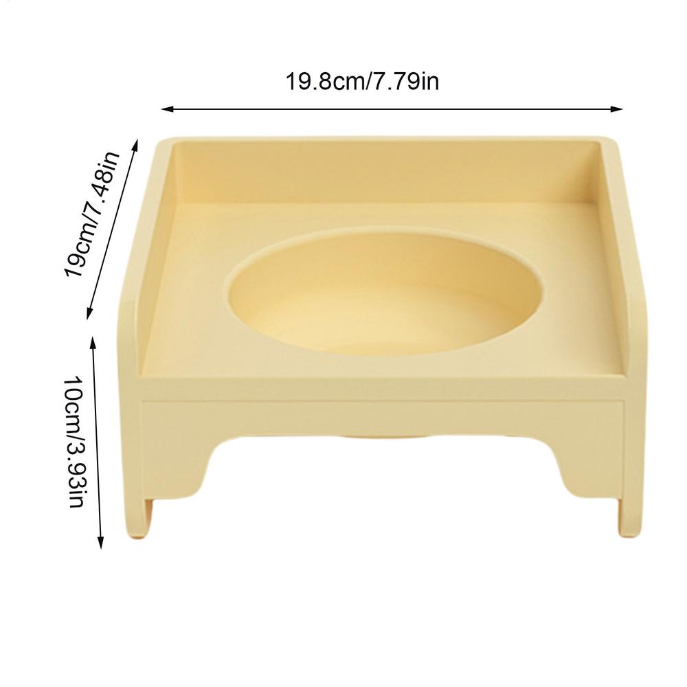 

Подставка для кошачьих мисок, соединяемая, миска для кошачьего корма, приподнятые кошачьи аксессуары, миски для клетки для питомца, квадратные, способствует здоровому питанию для собаки, щенка, кошки жёлтый