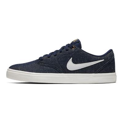 SB Check Solar Canvas Premium Slip Resistant Shock Absorbing Durable Lightweight Low Top Skate Shoes Unisex Skate Shoes Denim-Blue 844493-411